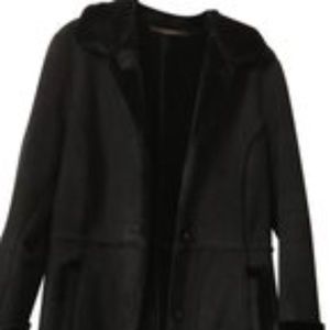 Jones New York Beautiful black faux suede/fur coat